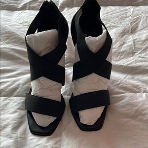 Women's Black Strappy Heels